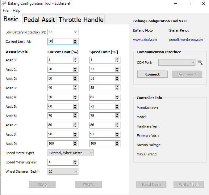 Speeed Bafang Configuration Tool