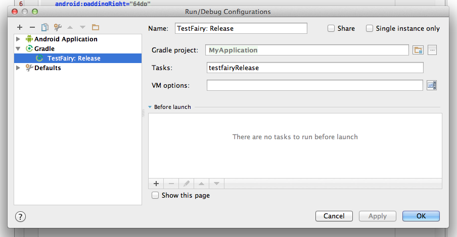 Add new Gradle configuration screenshot