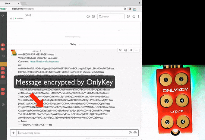 Confirm on OnlyKey to Decrypt